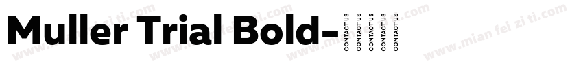 Muller Trial Bold字体转换